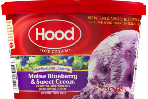 Hood Ice Cream New England Creamery Maine Blueberry & Sweet Cream