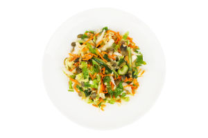 Салат овочевий з гарбузовим насінням,ваг