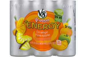 V8 V-Fusion +Energy Orange Pineapple - 6 PK