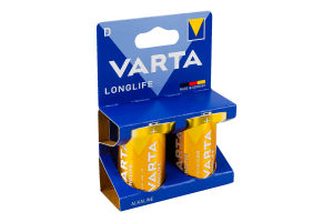 Елемент живлення лужний D 1.5V LR20 Longlife Varta 2шт
