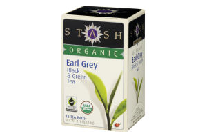 Stash Organic Black & Green Tea Earl Grey - 18 CT
