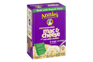 Annie's Homegrown Microwavable Mac & Cheese With Real White Cheddar - 5 CT
