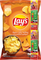 Чипсы картофельные со вкусом сыра Чеддер и сладкого лука Lay's м/у 120г