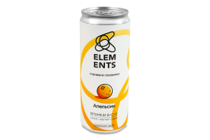 Напій безалкогольний слабогазований з вітамінами зі смаком апельсина Elements з/б 330мл