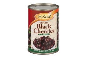 Roland Pitted Black Cherries in Light Syrup