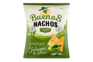 Чипси кукурудзяні зі смаком халапеньйо-лайму Nachos Buenos м/у 90г