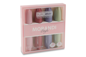 Набір текст-маркерів №BM.8908-94 Morandi style Buromax 4шт
