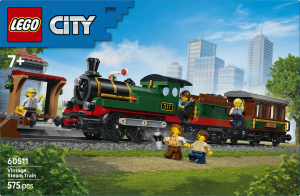 Конструктор для детей от 7лет №60511 Vintage steam train City Lego 575эл