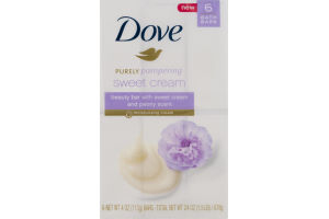 Dove Purely Pampering Beauty Bar With Sweet Cream and Peony Scent - 6 CT