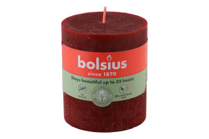 Свічка окс.-черв.Рустік Bolsius 8*6,8см