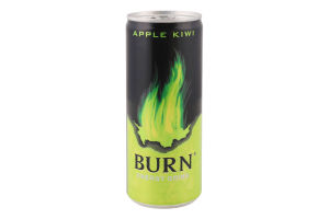 Напиток энергетический безалкогольный сильногазированный Apple-kiwi Burn ж/б 250мл
