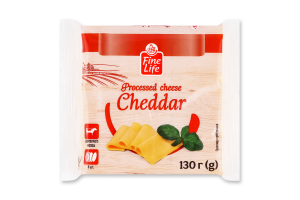 Сыр плавленый 52% Чеддер Fine Life м/у 8x16.25г