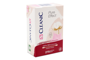 Палички ватні Пур Ефект 275шт коробка Клінік
