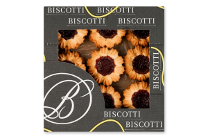 Печиво здобне пісочно-відсадне Шарлотка фруктова Biscotti к/у 0.305кг
