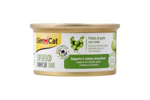 Корм д/котів Шайні Кет Суперфуд з куркою та яблуками 70г ж/б Джим Кет