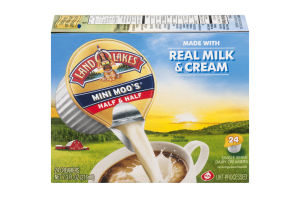 Land O'Lakes Mini Moo's Half & Half Single Serve Dairy Creamers - 24 CT