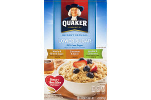Quaker Instant Oatmeal Lower Sugar Variety Pack - 10 PK