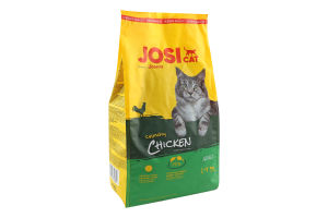Корм сухий повнораціонний для дорослих котів Crunchy chicken JosiCat м/у 1.9кг