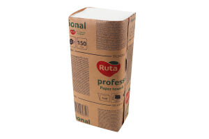 Рушники паперові V-складання 2-х шарові в листах Professional Silver line Ruta 150шт