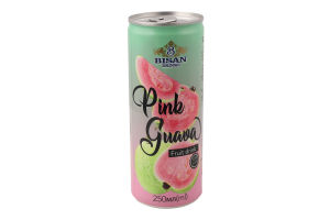 Напій безалкогольний Pink Guava негазований 250мл ж/б Bisan Drinks