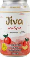 Напиток безалкогольный слабогазированный соковый Тропический персик Комбуча Jiva ж/б 330мл