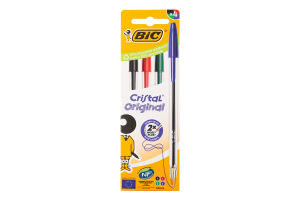 Ручка кулькова Cristal Original BIC 4шт в асорт