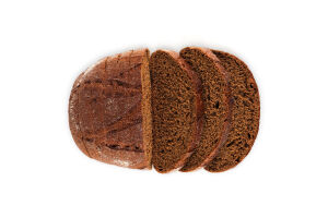 Хлеб ржаной половинка в нарезке Традиционный Добрий м/у 0.3кг