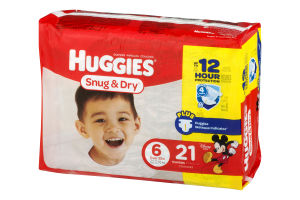 Huggies Snug & Dry Diapers Size 6 - 21 CT