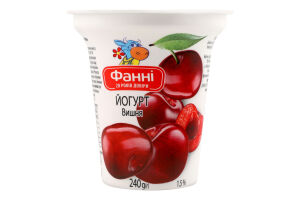 Йогурт 1.5% Вишня Фанні ст 240г