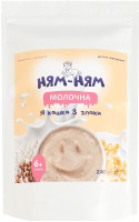 Каша молочна для дітей від 6міс з цукром швидкого приготування 3 злаки Ням-ням д/п 200г