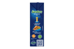 Сок восстановленный осветленный пастеризованный яблочный Sandora т/п 200мл
