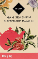 Чай зеленый байховый с ароматом малины RIOBA к/у 100г