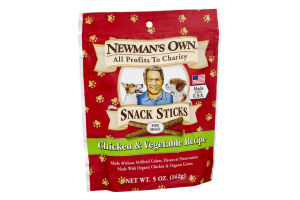 Newman's Own Snack Sticks For Dogs Chicken & Vegetable Recipe