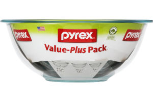 Pyrex Value-Plus Pack Glass Bowls - 3 Piece