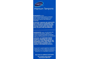 CareOne Premium Tampons Jewel Plastic Regular Unscented - 18 CT