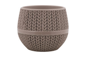 Вазон д/квітів Амасра 0,13л мокко круглий Серінова