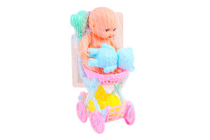 Іграшка Пупс з візочком горщиком пляшечкою та пустушкою LE566H-11A Шантоу