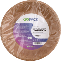 Тарілка глиб. картон крафт 600мл 10шт