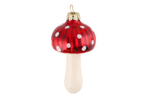 Прикраса ялинкова Грибочок скло 4,9*11см 985683
