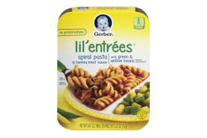 Gerber Lil' Entrees Spiral Pasta in Turkey Meat Sauce with Green & Yellow Beans