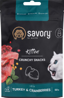 Ласощі д/росту кошенят з індичкою та журавлиною 50г д/п Savory