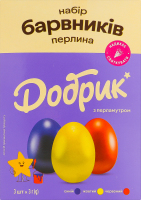 Набор Красители пищевые перламутровые желеобразные 3х3г + перчатки 1пара + 1 блок полосок Жемчужина Добрик к/у 1шт