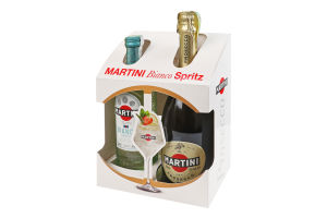Набір Вермут Bianco білий солодкий 15% 0.5л + вино ігристе Prosecco 11% 0.75л Martini к/у
