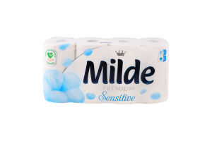 Папір туалетний 3-х шаровий Sensitive Premium Milde 8шт