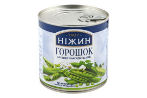 Горошек зеленый консервированный Ніжин ж/б 420г