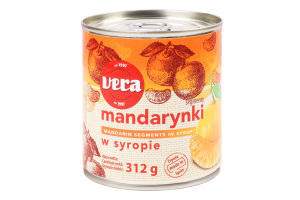 Мандарины дольками в сиропе Vera ж/б 312г