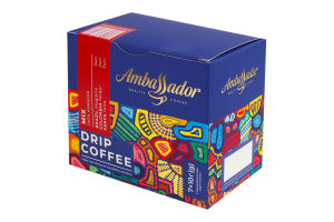 Кофе натуральный жареный молотый в дрип-пакетах Mix Ambassador к/у 7х10г