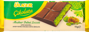 Шоколад молочний Ulker Дубайський з фісташк пастою