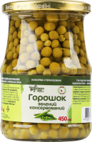 Горошек зеленый консервированный стерилизованный Українська Зірка с/б 450г
