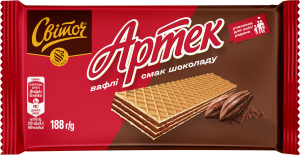 Вафли вкус шоколада Артек Світоч м/у 188г